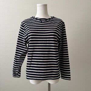 Alex Mill Lake Side Stripped Tee - Navy, Ivory